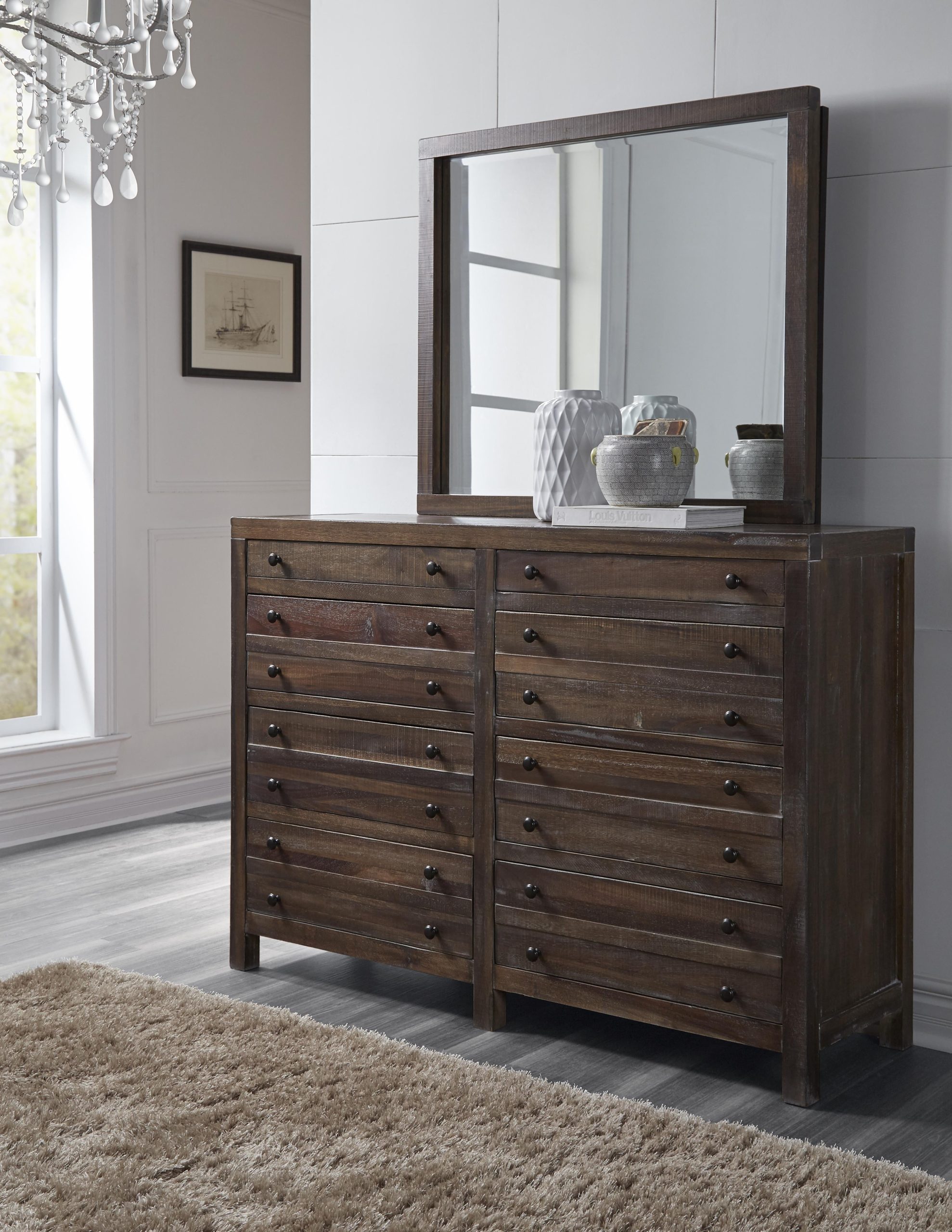 Townsend Eight Drawer Solid Wood Dresser In Java-Finish:java - Walmart.com with regard to 8 Drawer Dresser