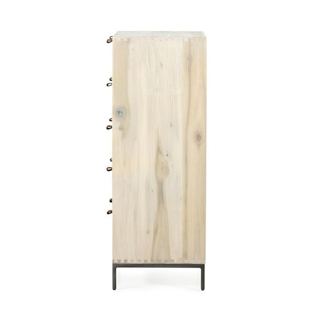 Trey 5 Drawer Dresser In Dove Poplar (108604-006) By Four Hands throughout Trey 9 Drawer Dresser, Dove Poplar