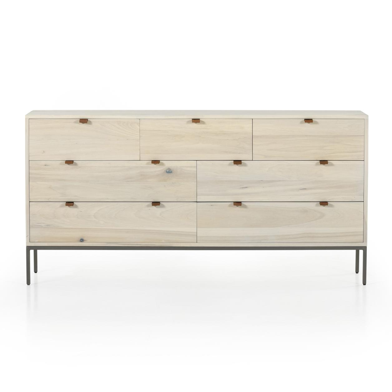 Trey 7 Drawer Dresser In Dove Poplar (108603-006) By Four Hands intended for Trey 9 Drawer Dresser, Dove Poplar