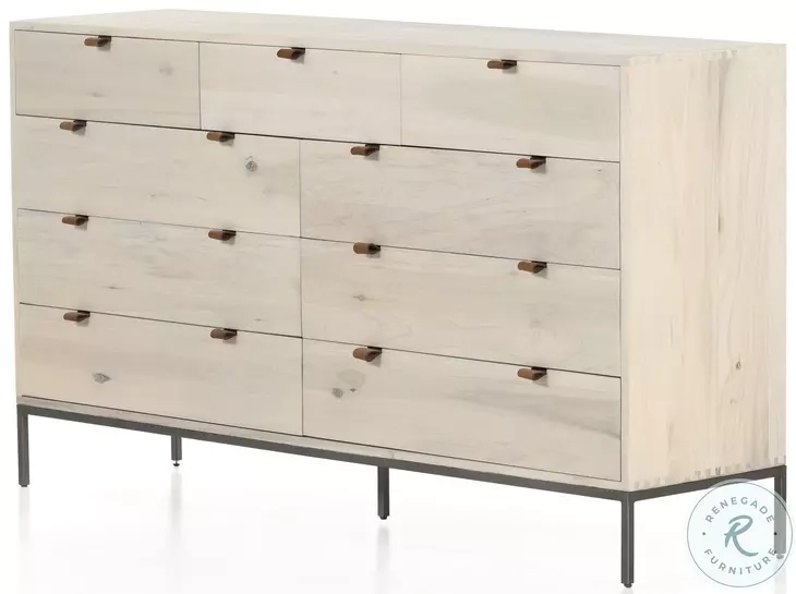 Trey Dove Poplar 9 Drawer Dresser From Four Hands | Coleman Furniture in Exploring the Design Details of the Trey 9 Drawer Dresser Dove Poplar