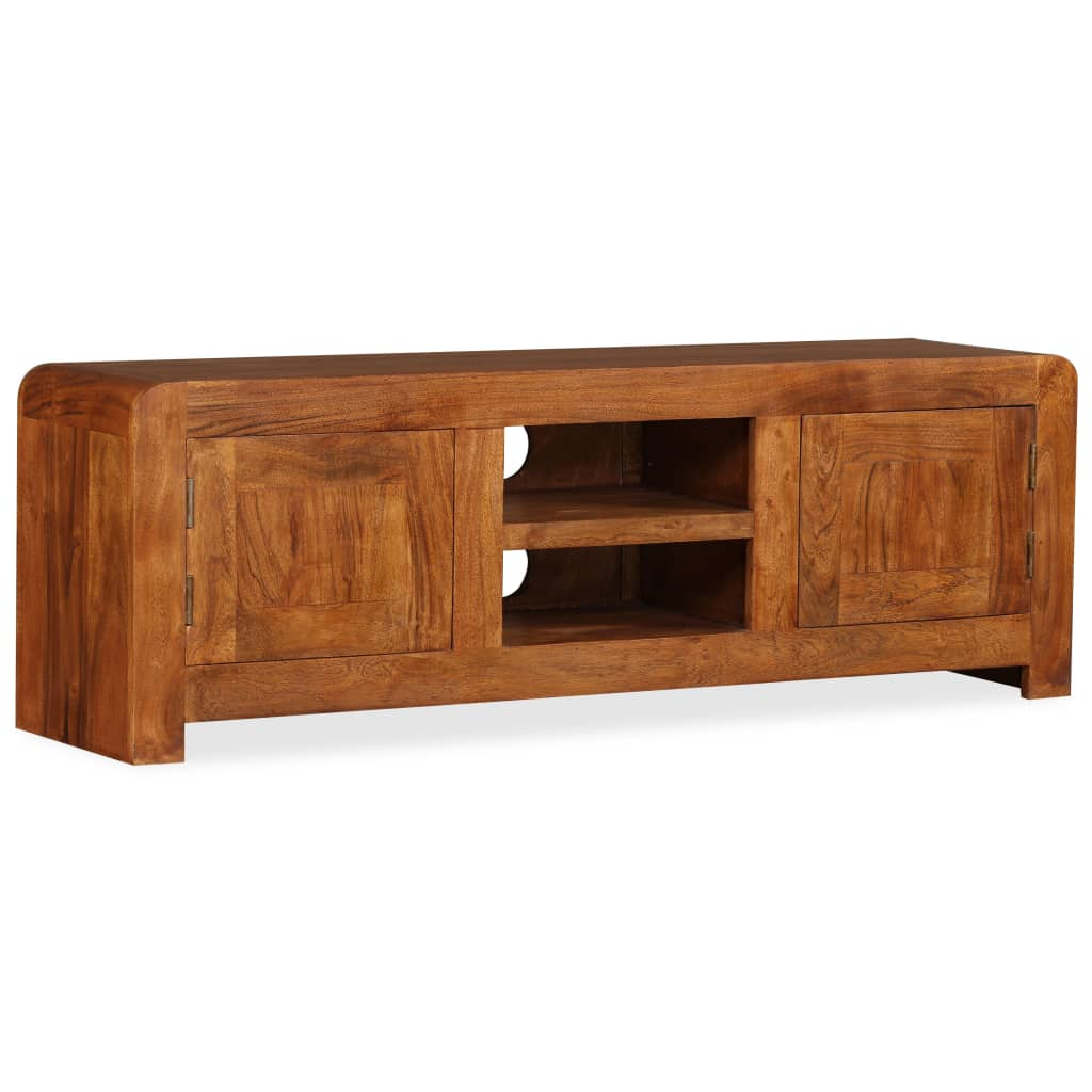 Tv Cabinet Solid Wood With Honey Finish 120X30X40 Cm Vidaxl in How honey touch finishes enhance the aesthetic appeal of vidaXL furniture