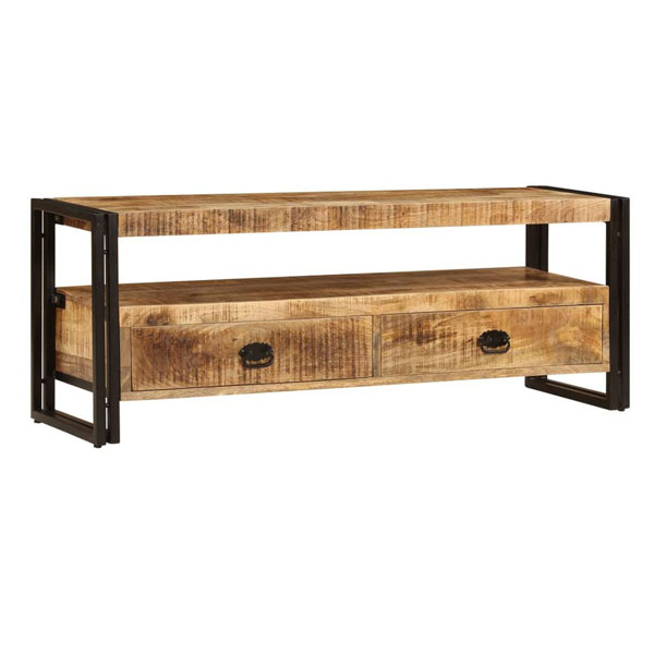 Tv Stand Mango Wood 247402 | Hmr Shop N' Bid regarding Elkton 2-Drawer Engineered Wood 59" Tv Stand Mango