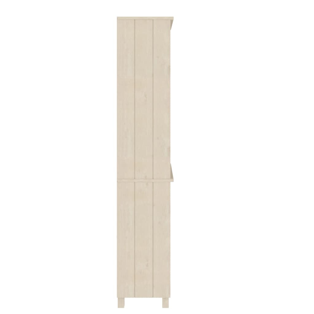 Vidaxl Highboard Hamar Solid Wood Pine Honey Brown | Vidaxl.com intended for Vidaxl Sideboard Buffet Cabinet For Kitchen Hamar Honey Brown Solid Wood Pine