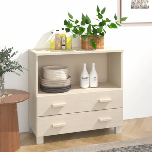 Vidaxl Sideboard Hamar Honey Brown 33.5 X13.8 X31.5 Solid Wood Pine, 1 ... throughout Vidaxl Sideboard Buffet Cabinet For Kitchen Hamar Honey Brown Solid Wood Pine