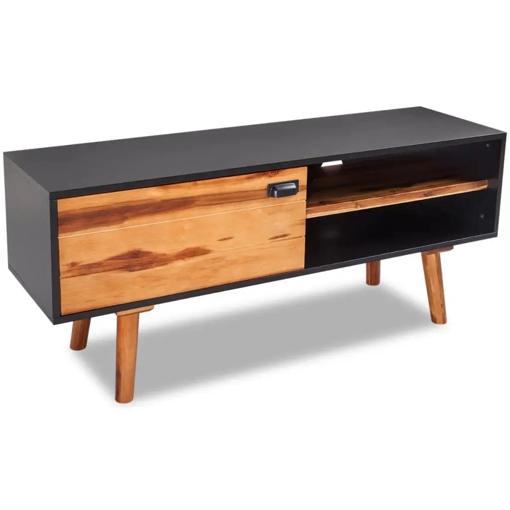 Vidaxl Solid Acacia Wood Tv Cabinet 47.2"X13.8"X19.7"-In Tv Stands From Furniture On Aliexpress ... for Vidaxl Tv Cabinet Light Brown Solid Acacia Wood Standard Tv Cabinet
