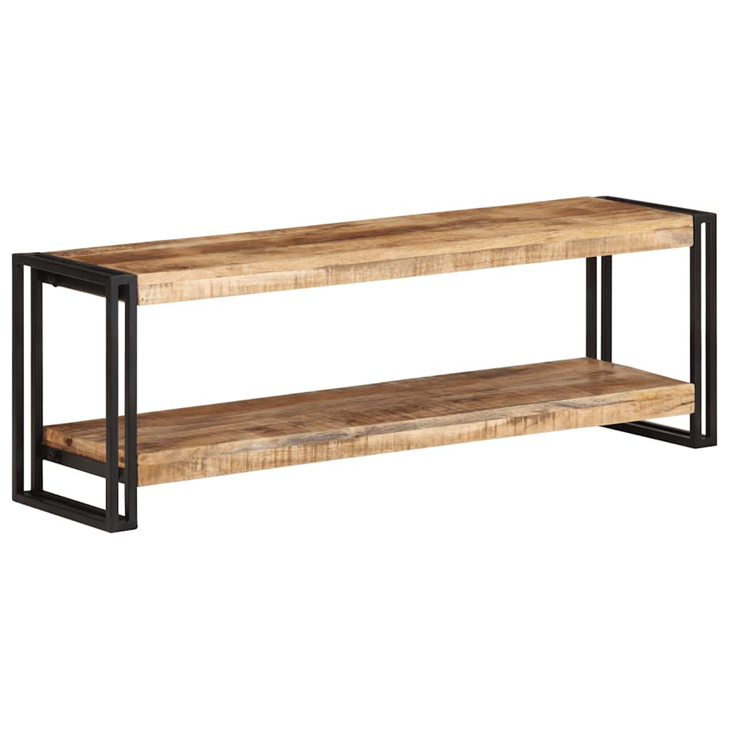 Vidaxl Tv Cabinet 120X30X40 Cm Rough Mango Wood | Vidaxl.com.au throughout Vidaxl Tv Cabinet 43.3"X11.8"X15.7" Rough Mango Wood