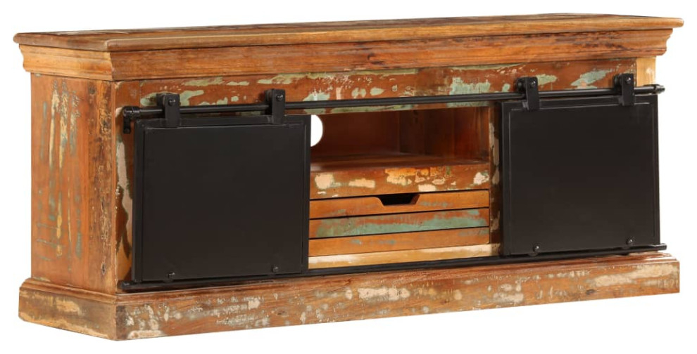 Vidaxl Tv Stand Tv Unit Sideboard Tv Console Cabinet Solid Reclaimed ... inside Vidaxl Tv Stand Tv Unit Sideboard Tv Console Cabinet Solid Reclaimed Wood