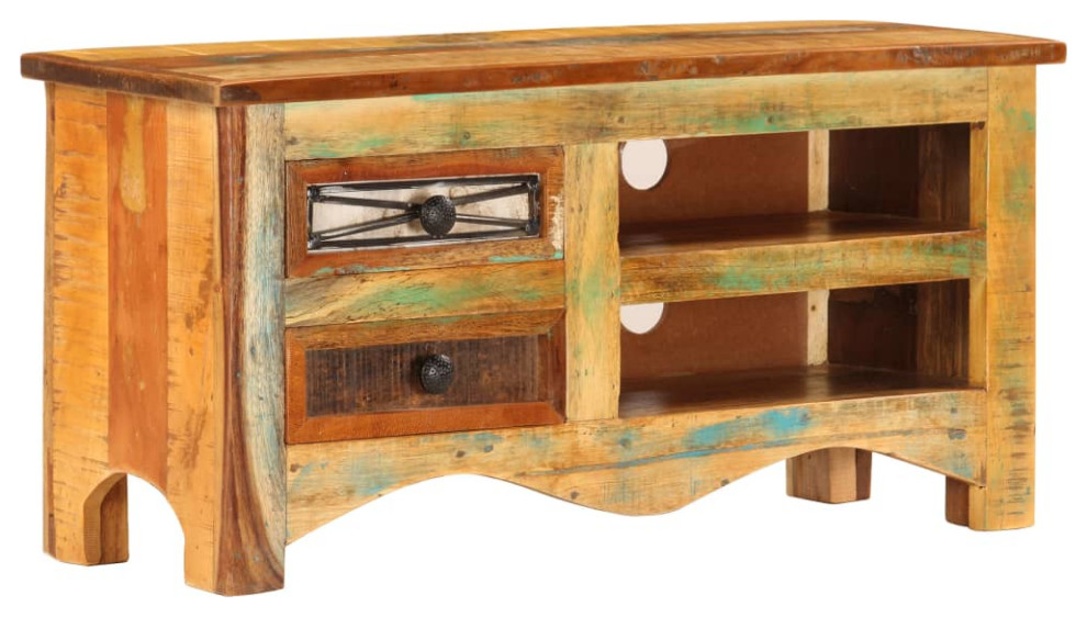Vidaxl Tv Stand Tv Unit Sideboard Tv Console Cabinet Solid Reclaimed Wood - Farmhouse ... with Designing with VidaXL Reclaimed Wood Understanding Its Unique Qualities
