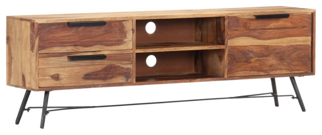 Vidaxl Tv Stand Tv Unit Sideboard Tv Console Media Cabinet Solid ... within Functional Beauty in Contemporary Furniture Design