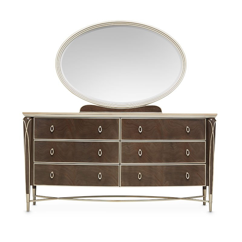 Villa Cherie Hazelnut Dresser Aico Furniture | Furniture Cart throughout How Villa Cherie Dresser - Hazelnut Reflects Traditional Woodworking Excellence