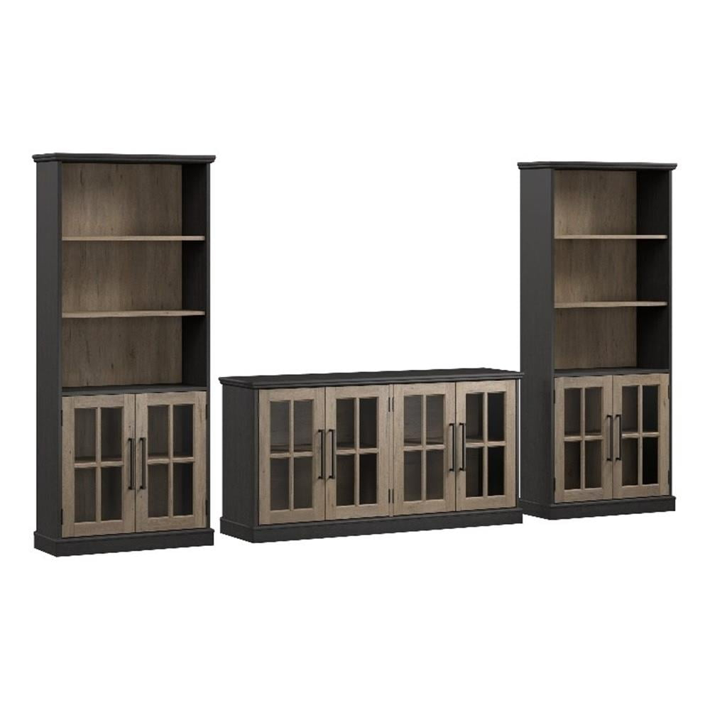 Westbrook 60W Tv Stand For 75 Inch Tv With Bookcases By Bush Furniture ... in Westbrook 46W Tv Stand For 65 Inch Tv By Bush Furniture