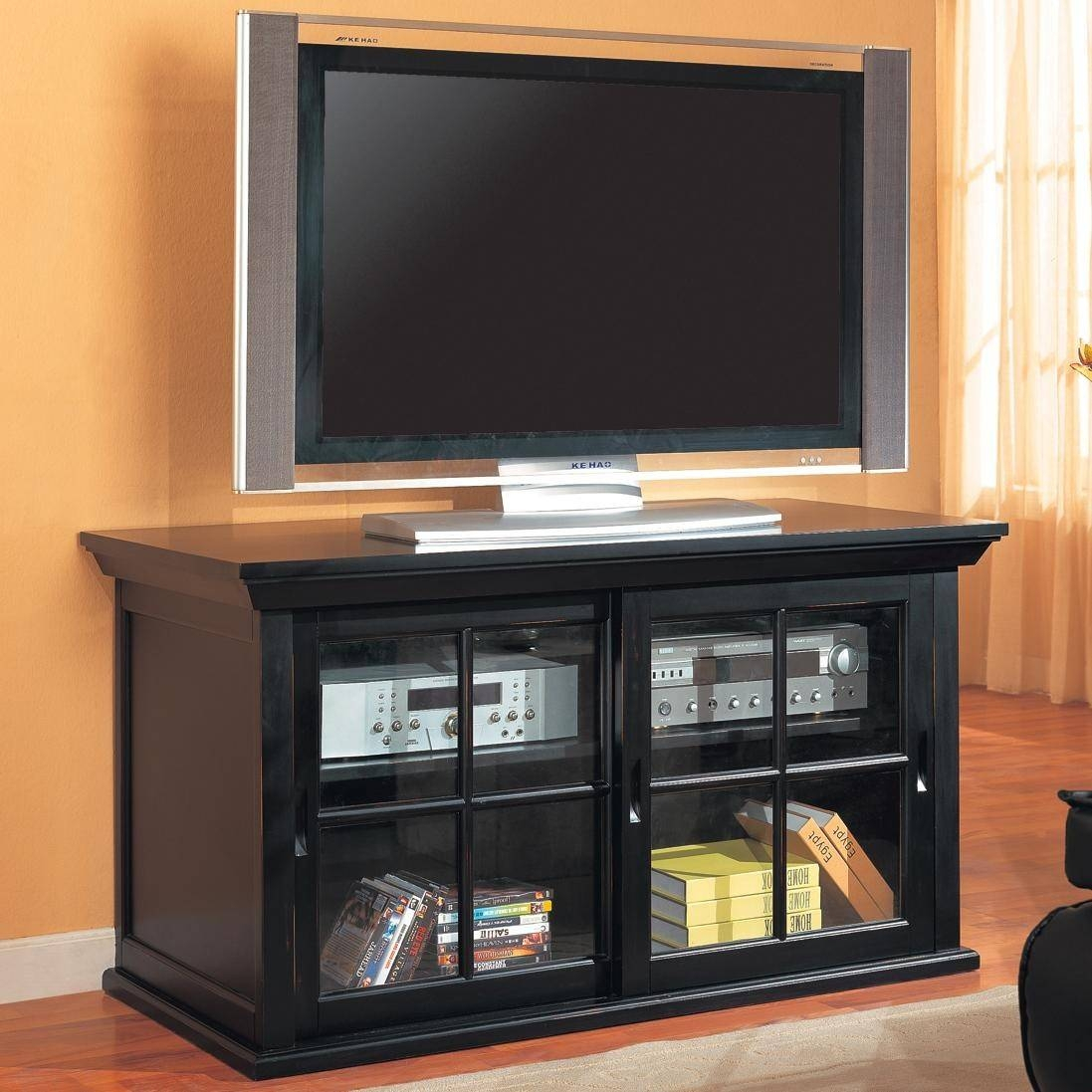 15 Photos Enhancing Your Living Space With Wooden Tv Stands Featuring ... with Designing with Transitional Style Interior Elements