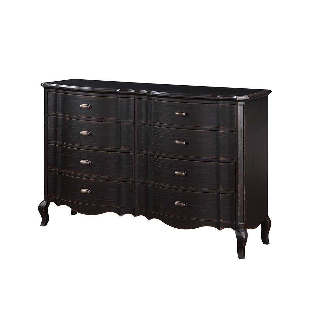 64" Chelmsford Decorative Storage Drawer Antique Black Finish - Acme ... regarding Exploring the Distinctive Features That Define Acme Chelmsford Dresser Design