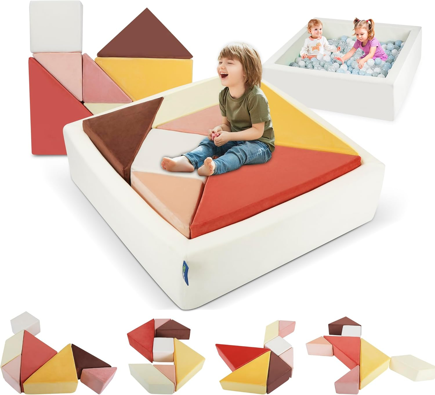 Amazon.com: Heypappy Kids Play Sofa, Tangram Square Puzzles Couch ... for Solve Sofa Squabbles