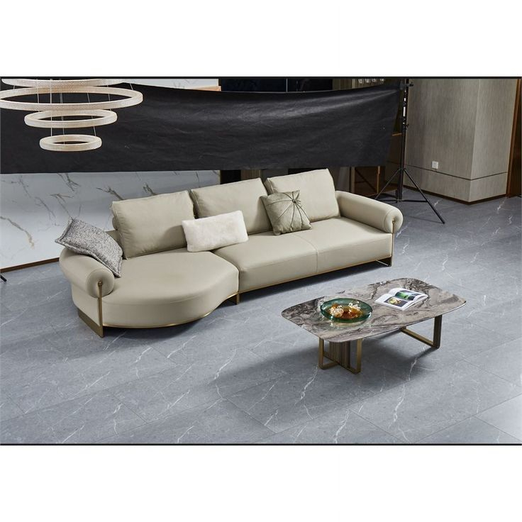 American Eagle Furniture Genuine Leather & Metal Sectional In Gray ... for How American Eagle Furniture Balances Comfort and Style in Their Genuine Leather Collections