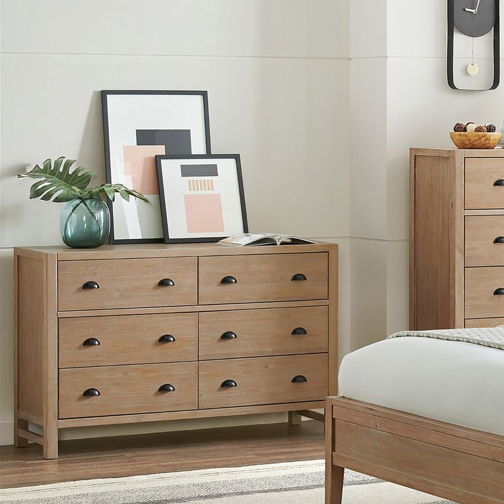 Arden 6-Drawer Wood Double Dresser - Arden 6-Drawer Double Dresser ... in Maximizing bedroom storage with multi-drawer wooden furniture solutions