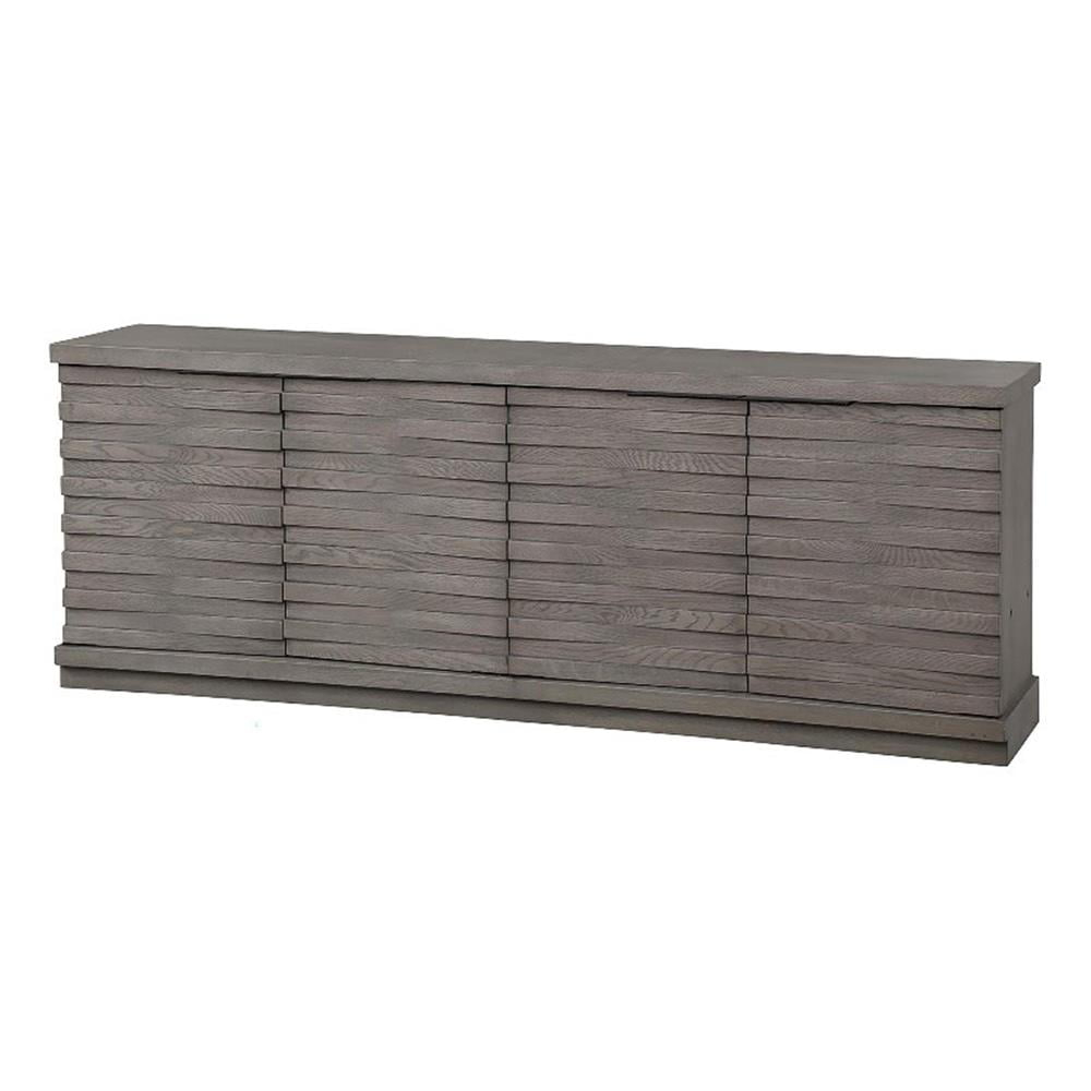 Bowery Hill Traditional 63" Wood Angled Door Tv Console In Moonstone ... for Preserving craftsmanship traditions through Bowery Hill's iconic console series
