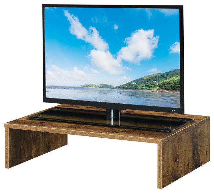 Convenience Concepts Designs2Go Small Tv/Monitor Riser In Nutmeg Wood ... throughout Creating Balance in Living Spaces Through Thoughtful Furniture Design