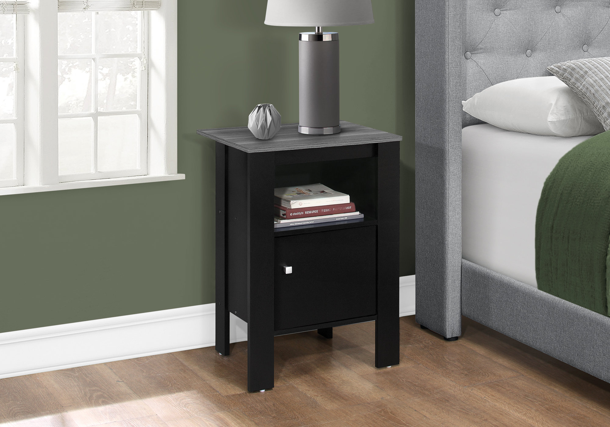 Ebern Designs Sutter Accent Table, Side, End, Nightstand, Lamp, Storage ... throughout The Art of Stylish Nightstand Lamp Integration