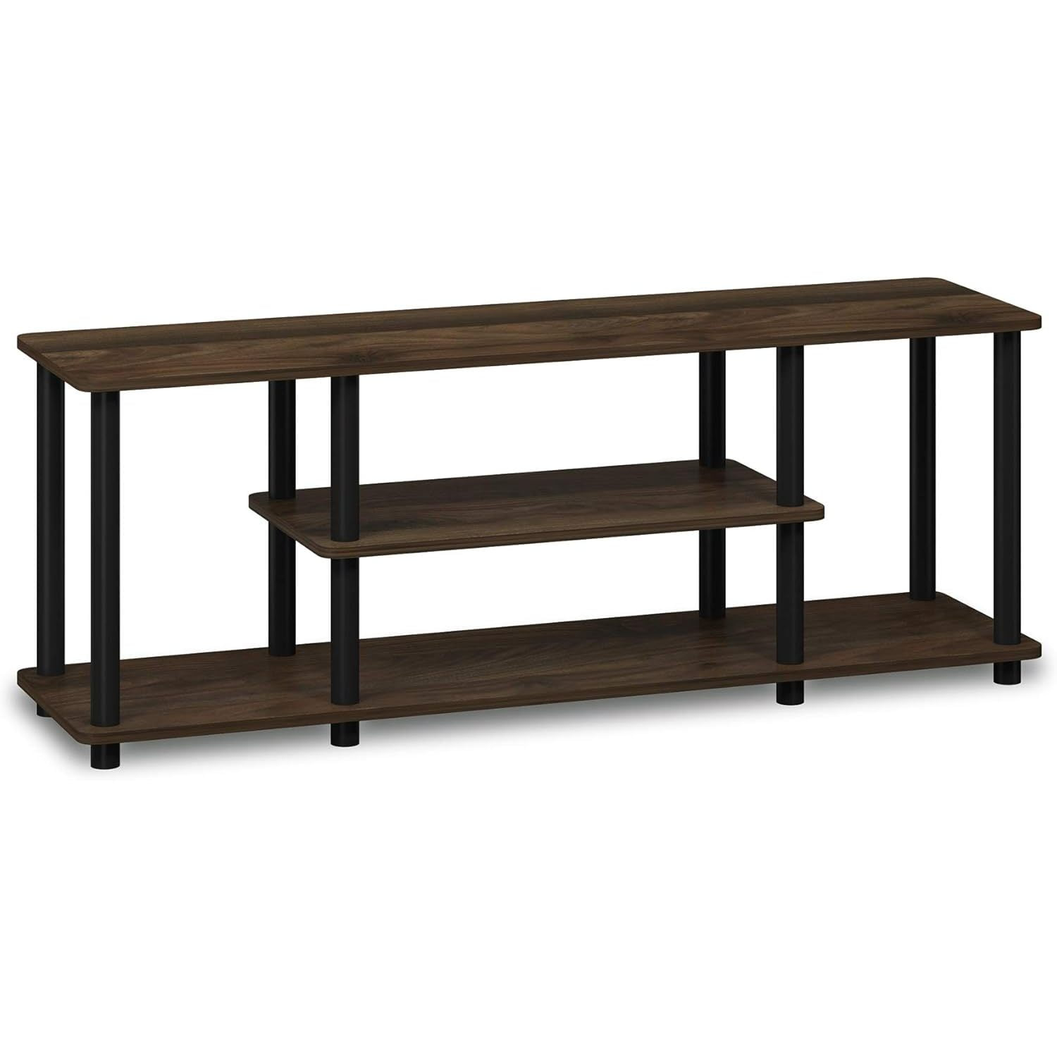 Furinno Turn-N-Tube No Tools 3D 3-Tier Entertainment Tv Stand Up To 50 ... with The practical benefits of dark walnut finishes in contemporary tv stand design
