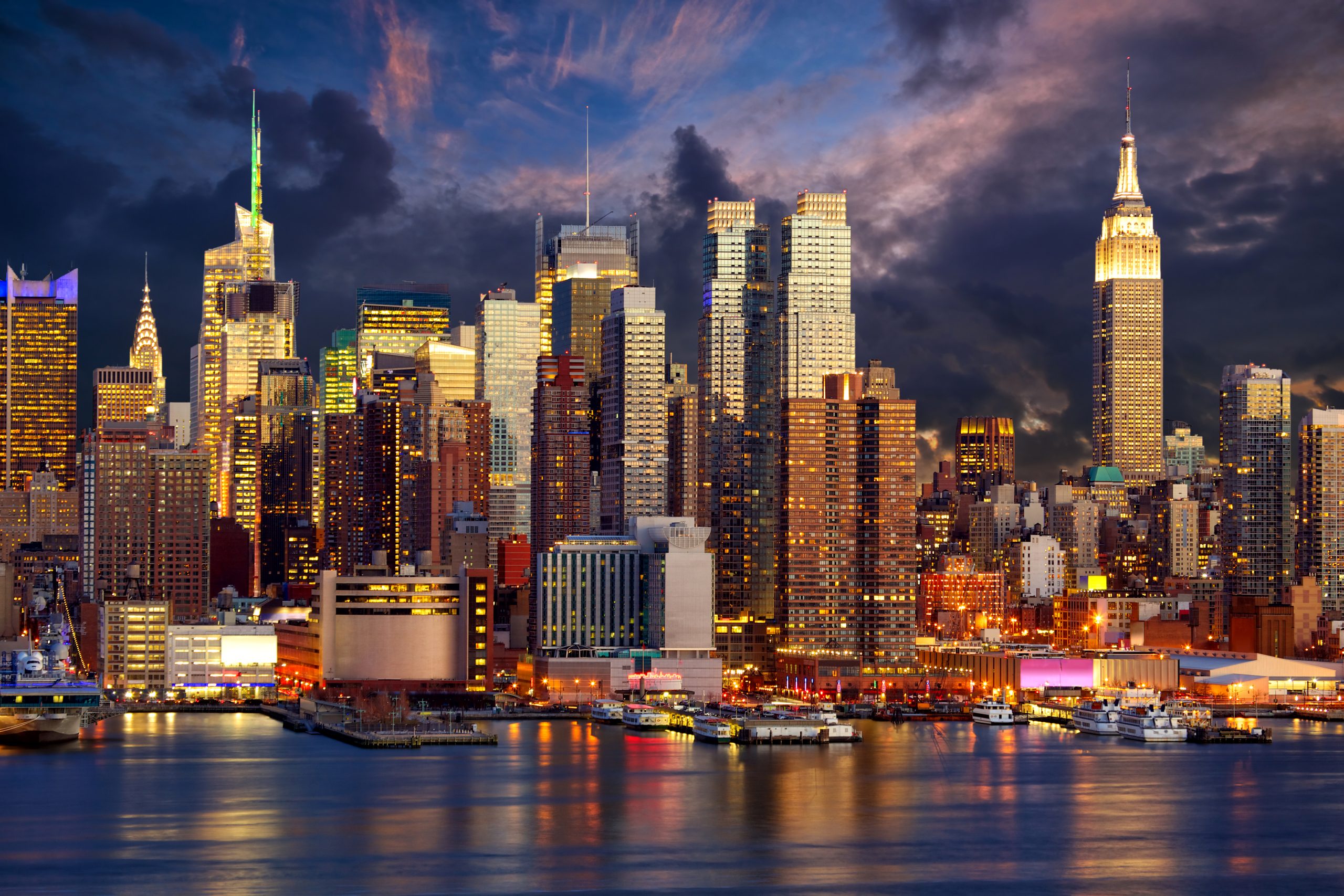 Images Manhattan New York City Usa Night Rivers 4500X3000 inside Manhattan Comfort Landen 47" Tv Stand