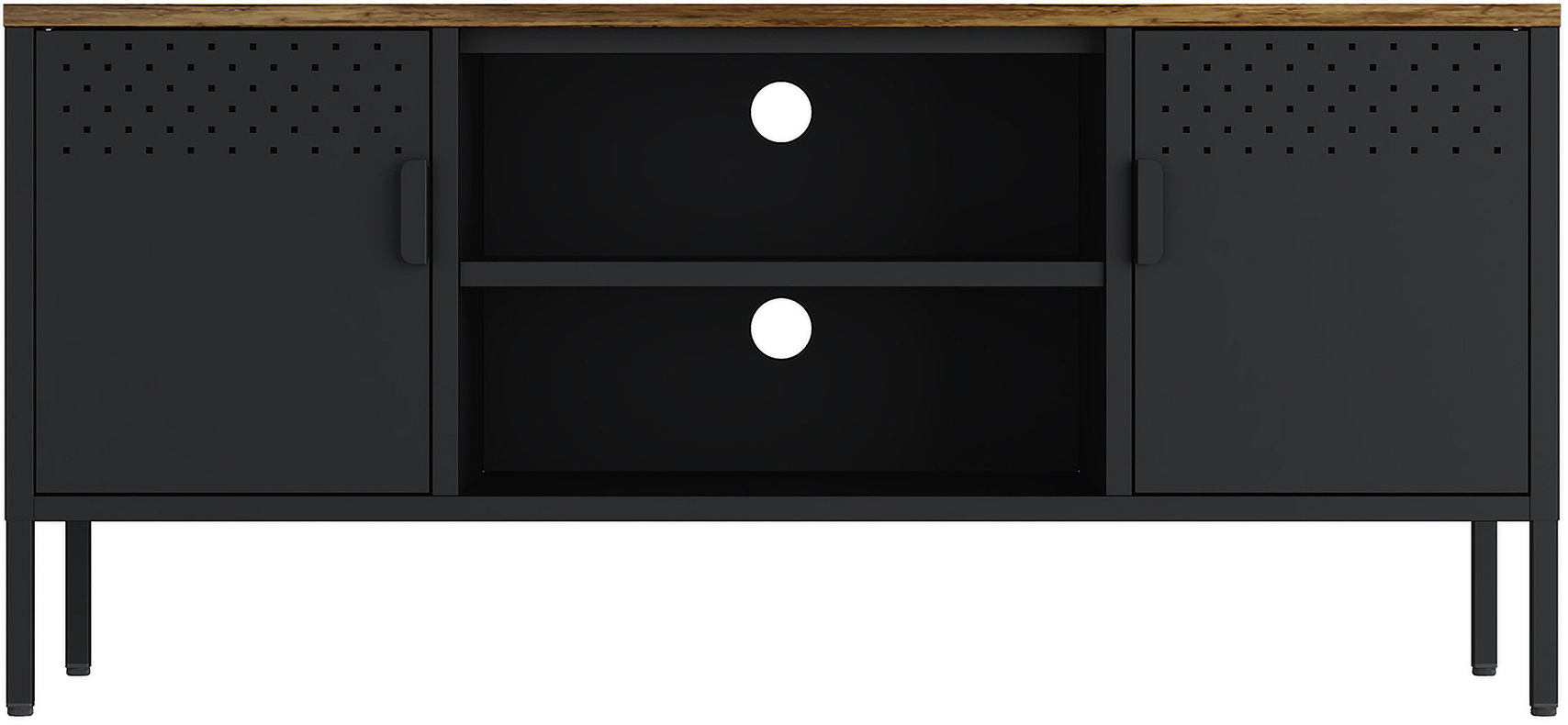 Landen 47 Inch Tv Stand In Black By Manhattan Comfort | 1Stopbedrooms pertaining to How the Manhattan Comfort Landen 47 TV Stand Transforms Living Room Aesthetics