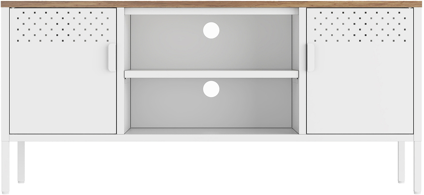 Landen 47 Inch Tv Stand In White By Manhattan Comfort | 1Stopbedrooms regarding How the Manhattan Comfort Landen 47 TV Stand Transforms Living Room Aesthetics