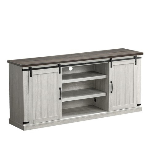 Liviland 68 In. Tv Stand Media Console For Tv Up To 70" - Off White | Ebay pertaining to The Ultimate Guide to Mounting Large TVs in Small Spaces