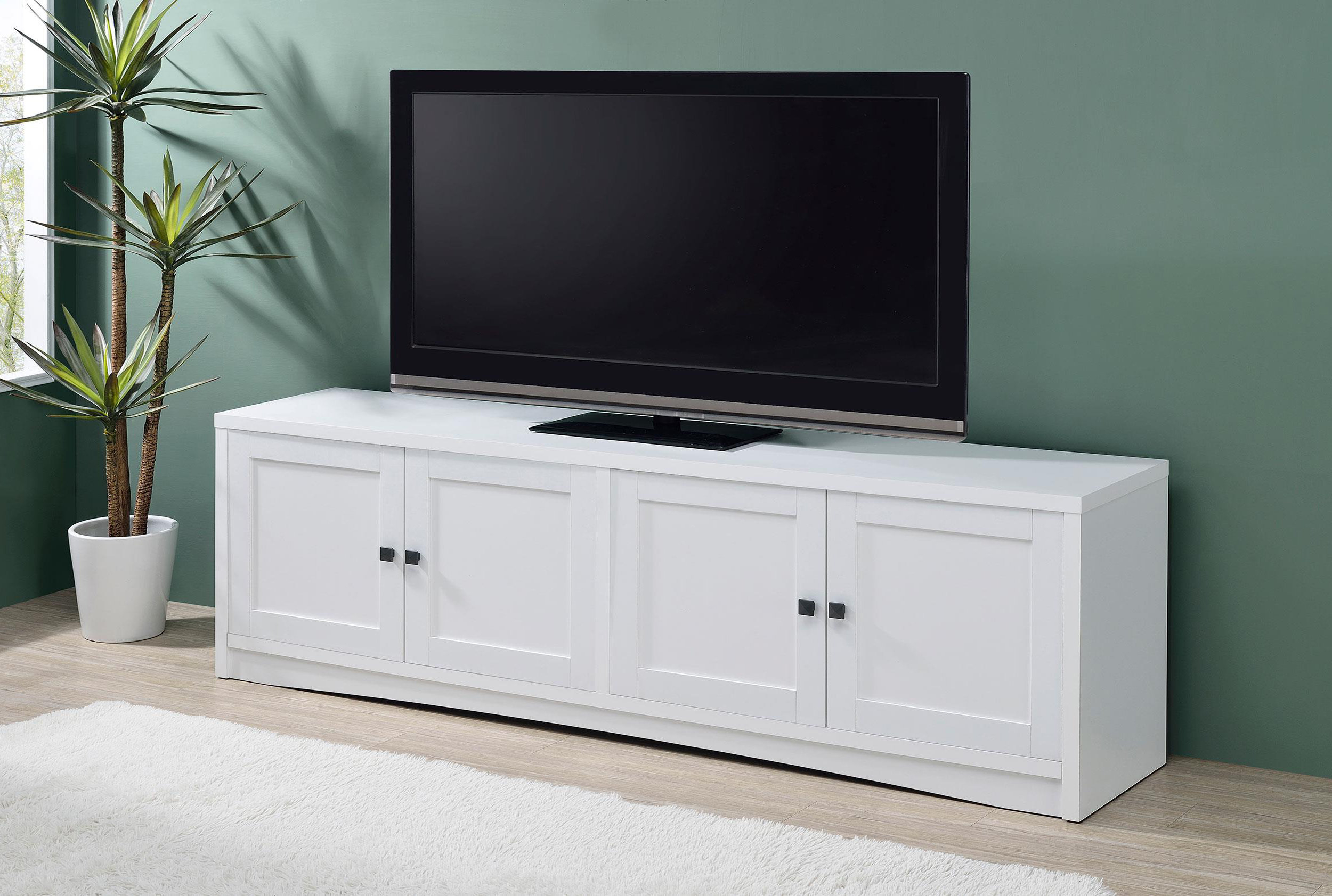 Loon Peak 4-Door Engineered Wood 78-Inch Tv Stand Dark Pine - Wayfair ... with regard to Laughlin 4-Door Engineered Wood 78" Tv Stand Dark Pine