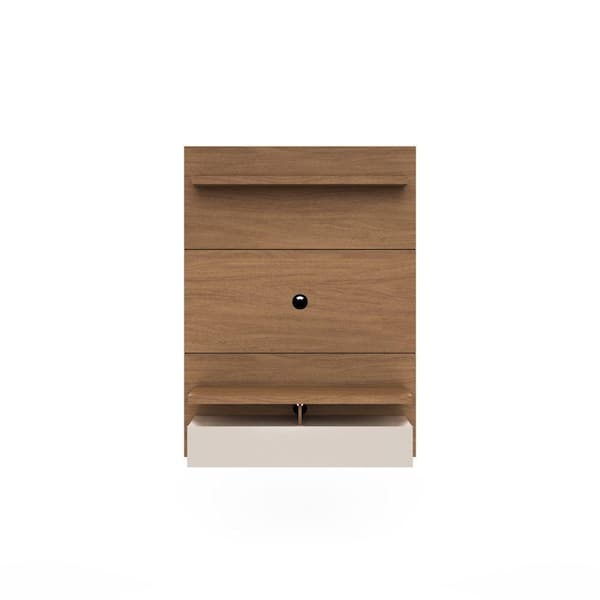 Manhattan Comfort City 47 In. Maple Cream Composite Floating ... pertaining to How the Manhattan Comfort Landen 47 TV Stand Transforms Living Room Aesthetics