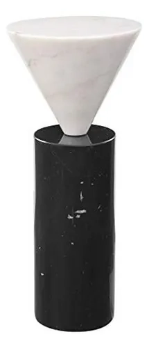 Mesa De Centro Geométrica De Mármol Negro Y Blanco - Moderna | Cuotas ... inside Luxe Modern Geometric Marble Accent Table Black White Shapes Round Pillar Cone