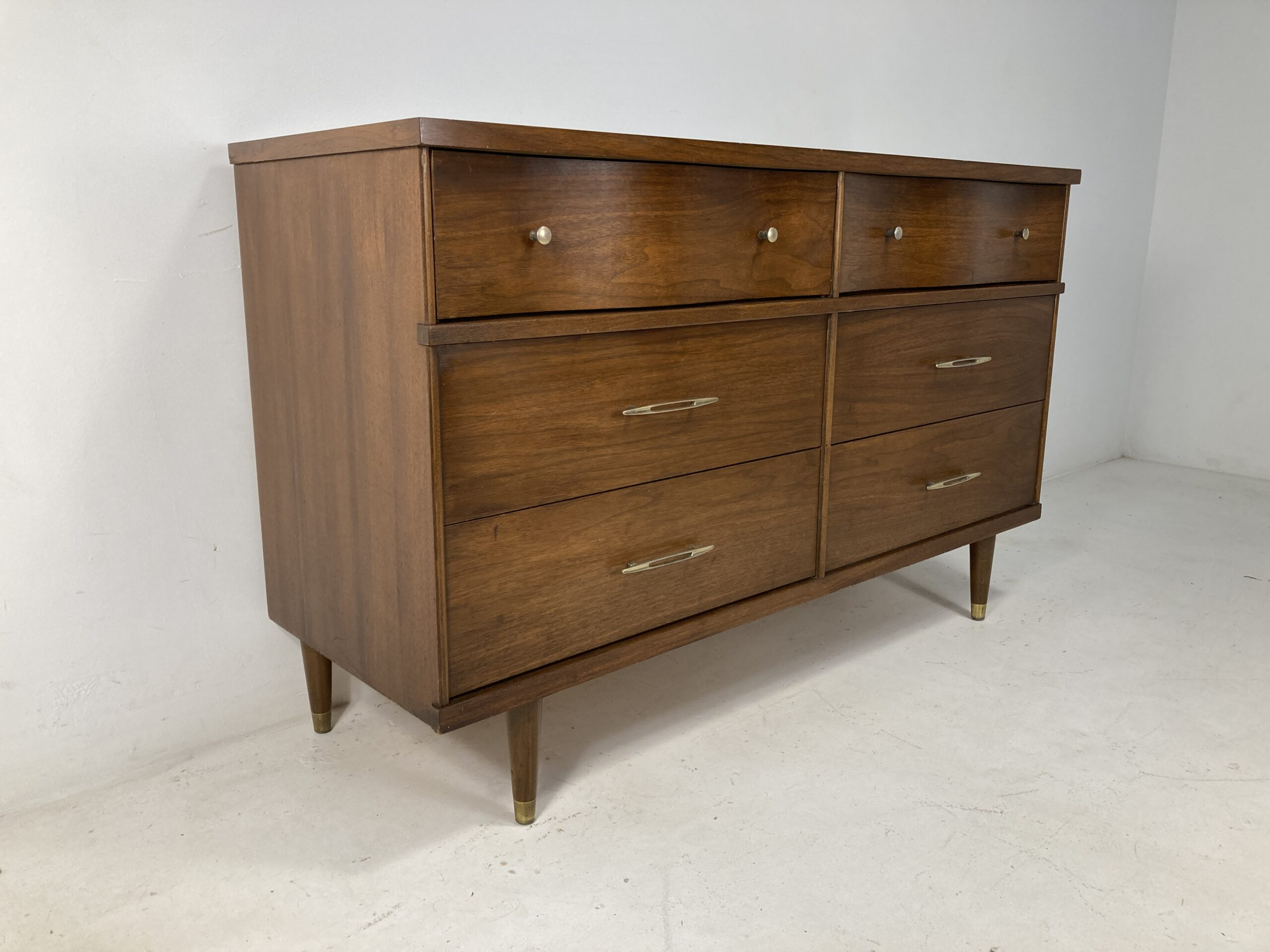 Mid Century Modern Double Walnut Low Dresser, Harmony House - Epoch with The evolution of walnut double dressers from mid-century design movement