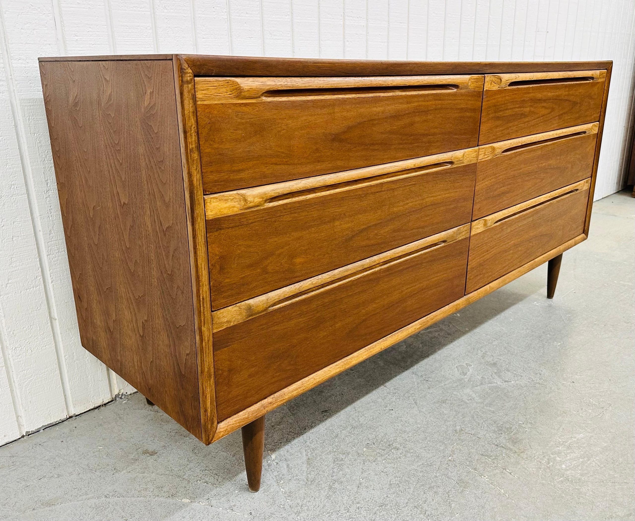 Mid-Century Modern Walnut Double Dresser At 1Stdibs within Mid-Century Modern Double Dresser, Walnut