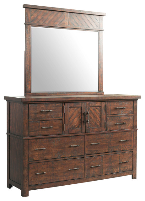 Picket House Furnishings Dex 7 Drawer Dresser In Walnut - Rustic ... regarding Creating storage solutions that honor both form and function in bedroom organization