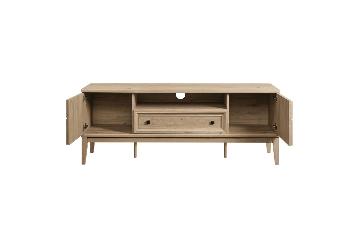 Samos 59" Tv Stand At Gardner White regarding Exploring the Design Benefits of Samos 59 TV Stand Light Oak in Contemporary Interiors