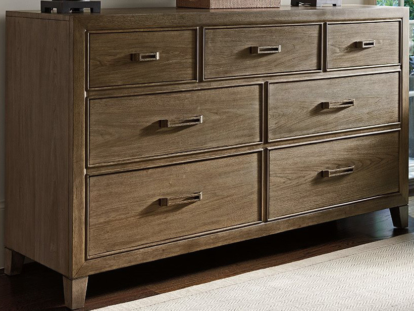 Tommy Bahama Cypress Point Lockeport 68" Wide 7-Drawers Brown Solid ... inside Why the Lockeport Triple Dresser Stands Out in Today's Market