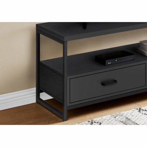 Tv Stand 48 Inch Console Living Room Bedroom Laminate Black, 0 - Harris ... in Tv Stand 48 Inch Console Drawers Living Room Bedroom Laminate Black