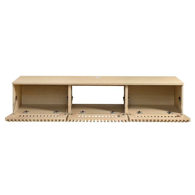 Vaughn Wall Mount Tv Stand In Ash for Vaughn 64" Wall Mount Tv Stand, Walnut
