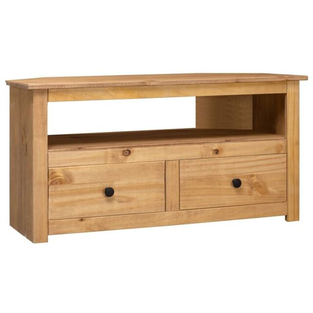 Vidaxl Corner Tv Cabinet 93X49X49 Cm Solid Pine Panama Range By Ebay ... throughout The Art of Balancing Form and Function in White Panorama TV Cabinets