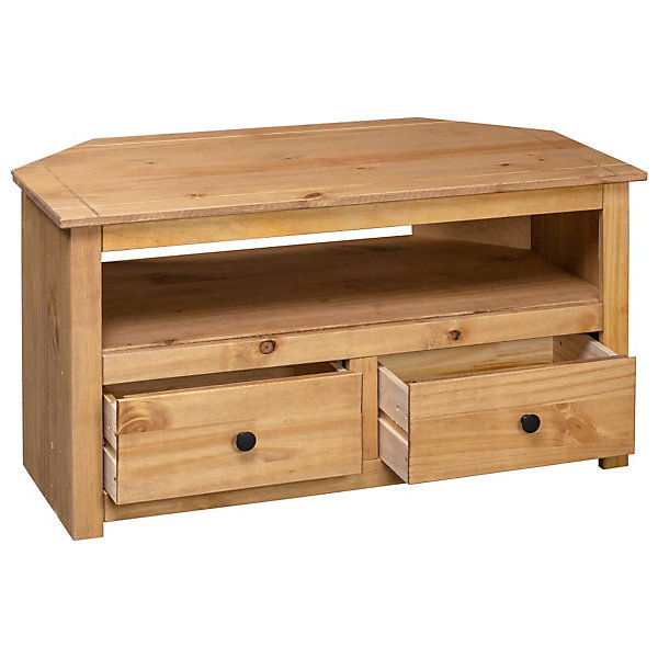 Vidaxl Corner Tv Cabinet 93X49X49 Cm Solid Pine Panama Range intended for The Art of Balancing Form and Function in White Panorama TV Cabinets
