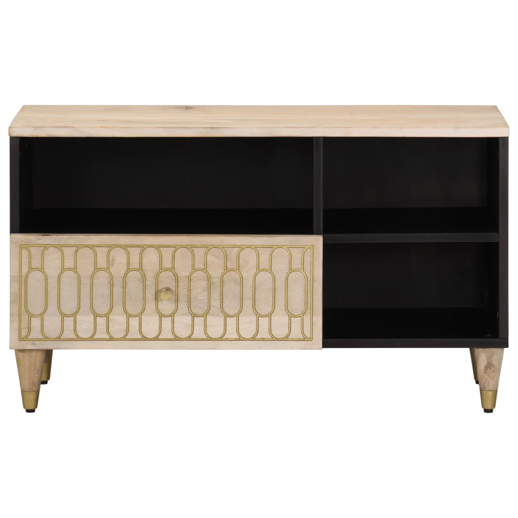 Vidaxl Tv Cabinet Natural Solid Mango Wood, Engineered Wood Medium ... in Understanding the Durability of Solid Mango Wood Furniture