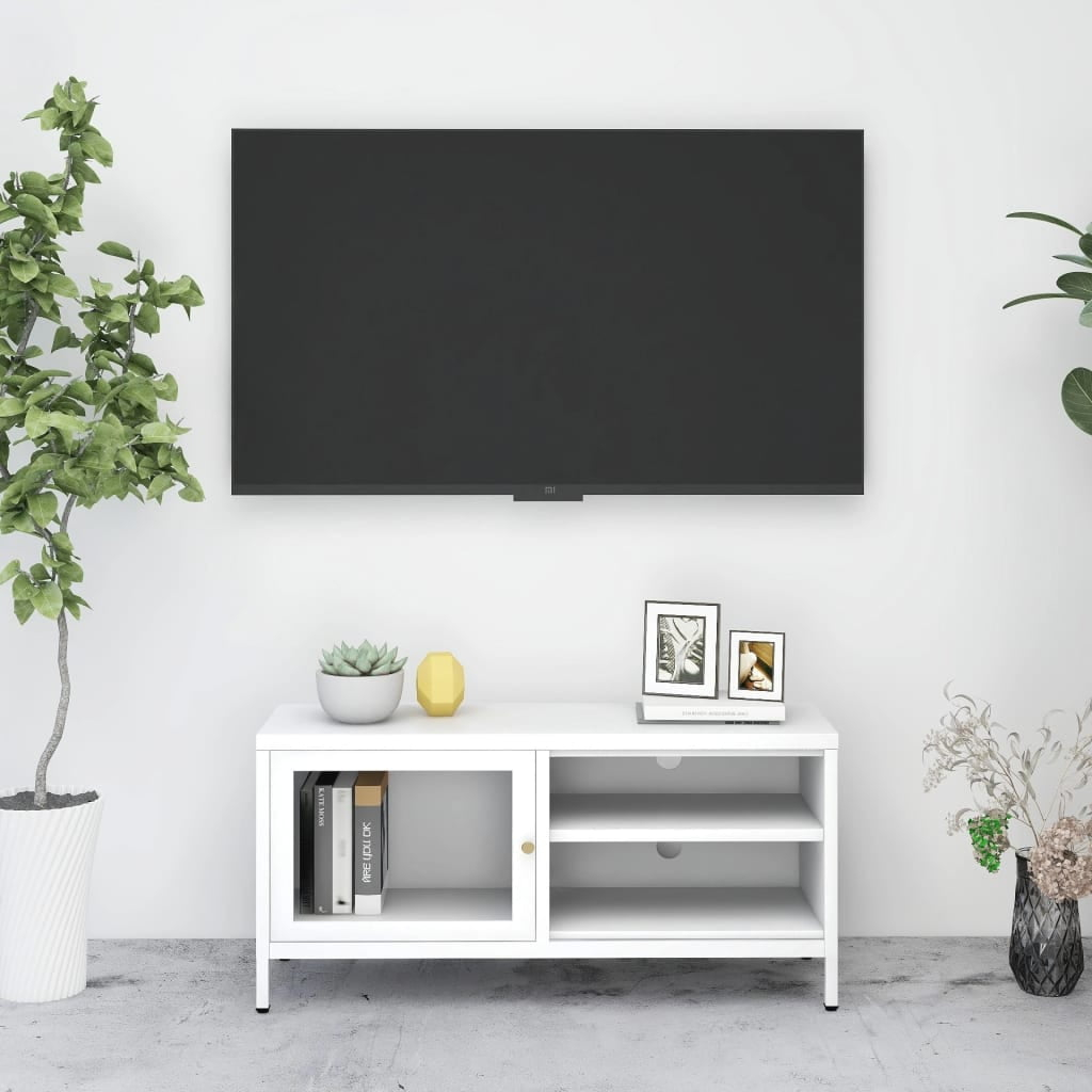 Vidaxl Tv Stand Tv Console Sideboard Tv Unit Home Media Unit Steel And ... inside Vidaxl Tv Stand Tv Console Sideboard Tv Console Media Unit Solid Mahogany Wood