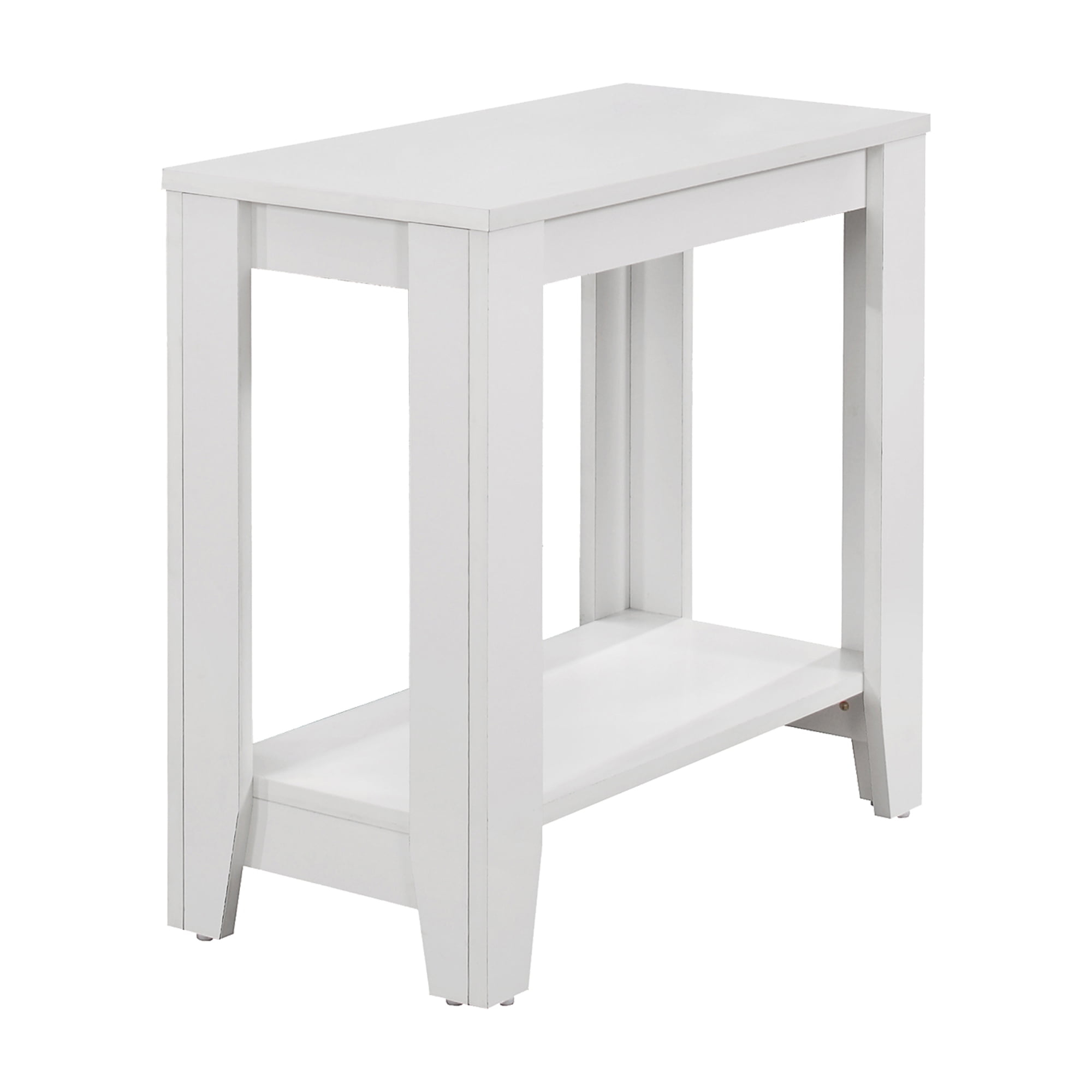 11.75" X 23.75" X 22" White Particle Board Laminate Accent Table ... with regard to Homeroots 11.75" X 23.75" X 22" Dark Taupe Particle Board Laminate Accent Table