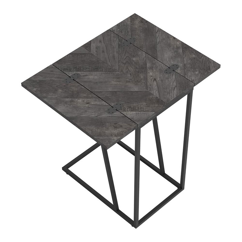 17 Stories Rustic Grey And Sandy Black Rectangle Accent Table | Wayfair with Beyond the Basics: How Expandable Tables Transform Living Spaces