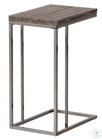 902864 Weathered Grey And Black Nickel Accent Table From Coaster ... inside How Expandable Side Tables Can Transform Your Living Space Layout
