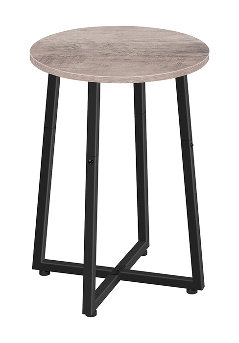 Amazon.com: Hoobro Round Side Table, Round Accent End Table With Sturdy ... inside The Artisanal Process of Crafting Round Wooden Tops with Industrial Metal Bases