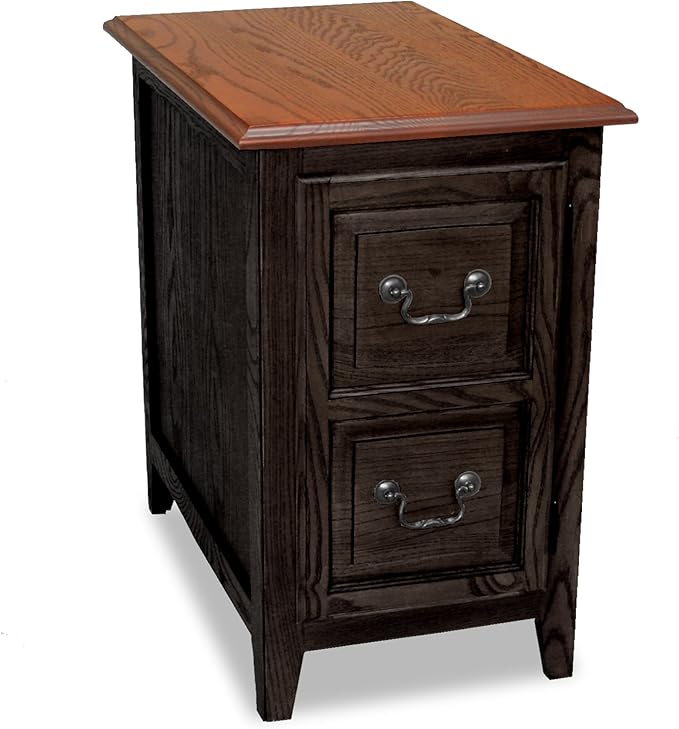 Amazon.com: Leick Favorite Finds Shaker Cabinet End Table, Slate Black ... inside Leick Furniture Chairside Wood End Table In Slate Black Finish