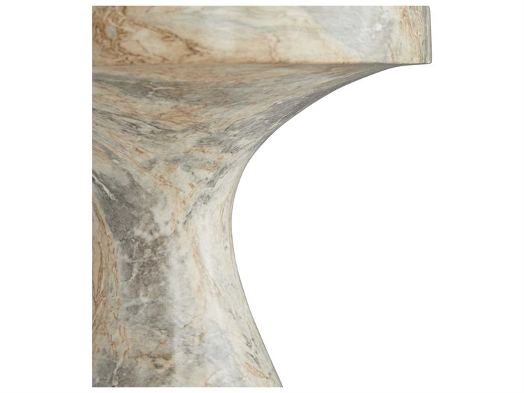 Arteriors Home Serafina Round Concrete Sahara Faux Marble End Table ... throughout Serafina Marble Pattern Concrete Indoor/Outdoor Side Table