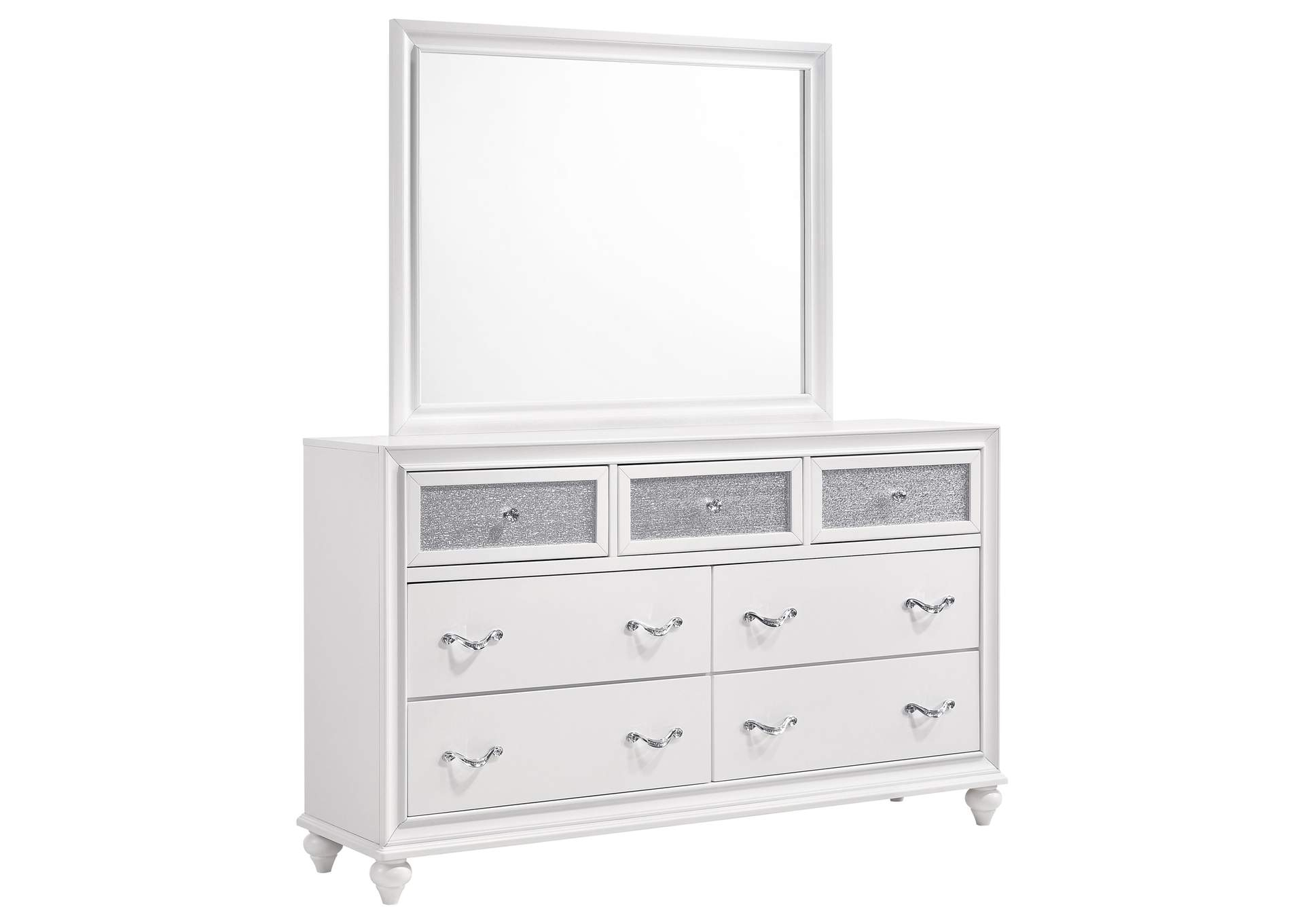 Barzini 7-Drawer Dresser With Mirror White with regard to The art of balancing functionality and aesthetics with picket house furniture