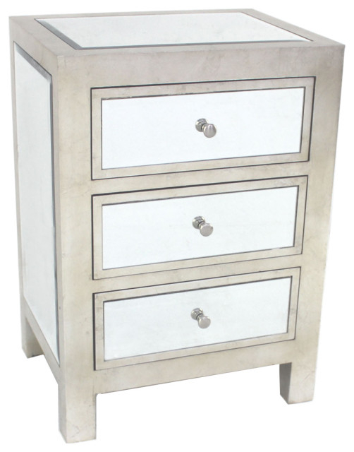 Benzara Bm204712 Contemporary Style Wooden End Table With Three Drawers ... in Creating Visual Balance with Geometric Table Designs